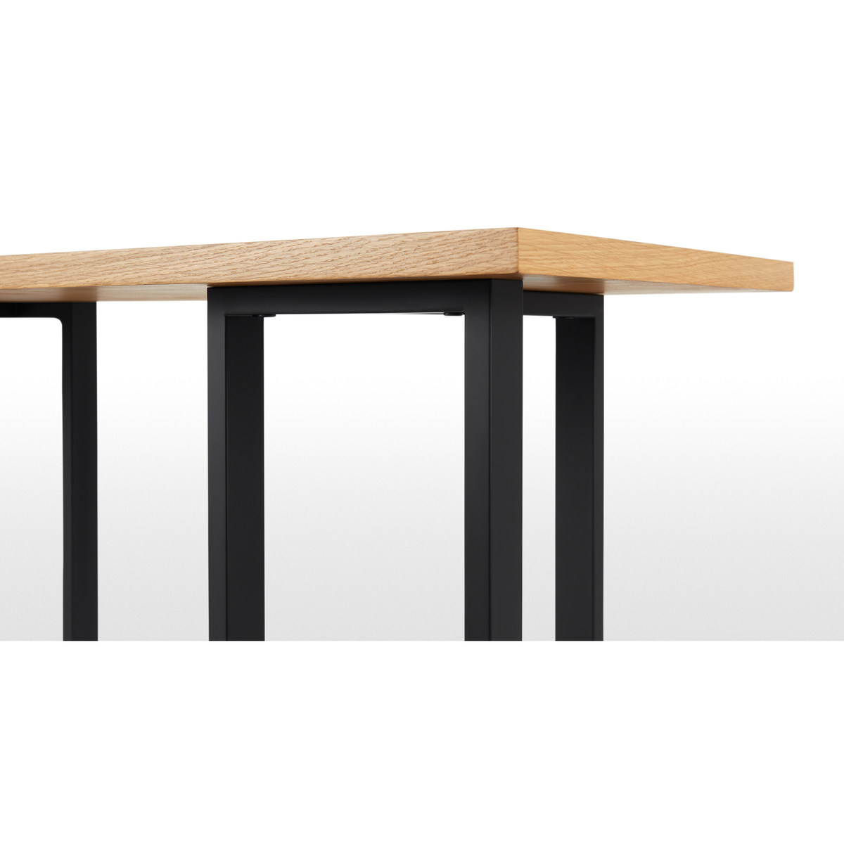 Miru Console Desk, Oak and Black – image 5