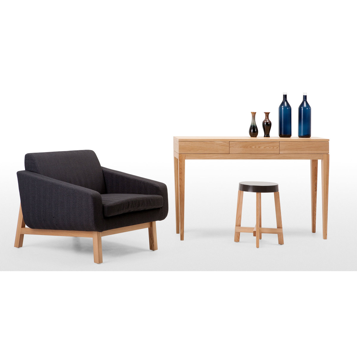 Vernay Console Desk, Oak – image 2