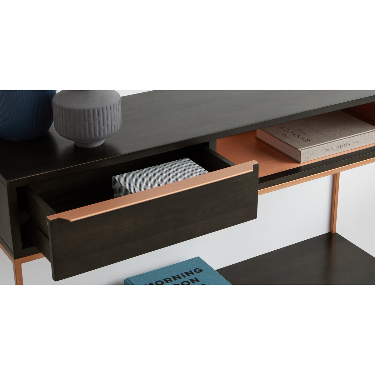 Anderson Console Table, Mocha Mango Wood and Copper – image 4
