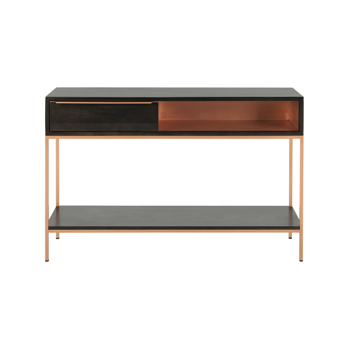 Anderson Console Table, Mocha Mango Wood and Copper – image 2
