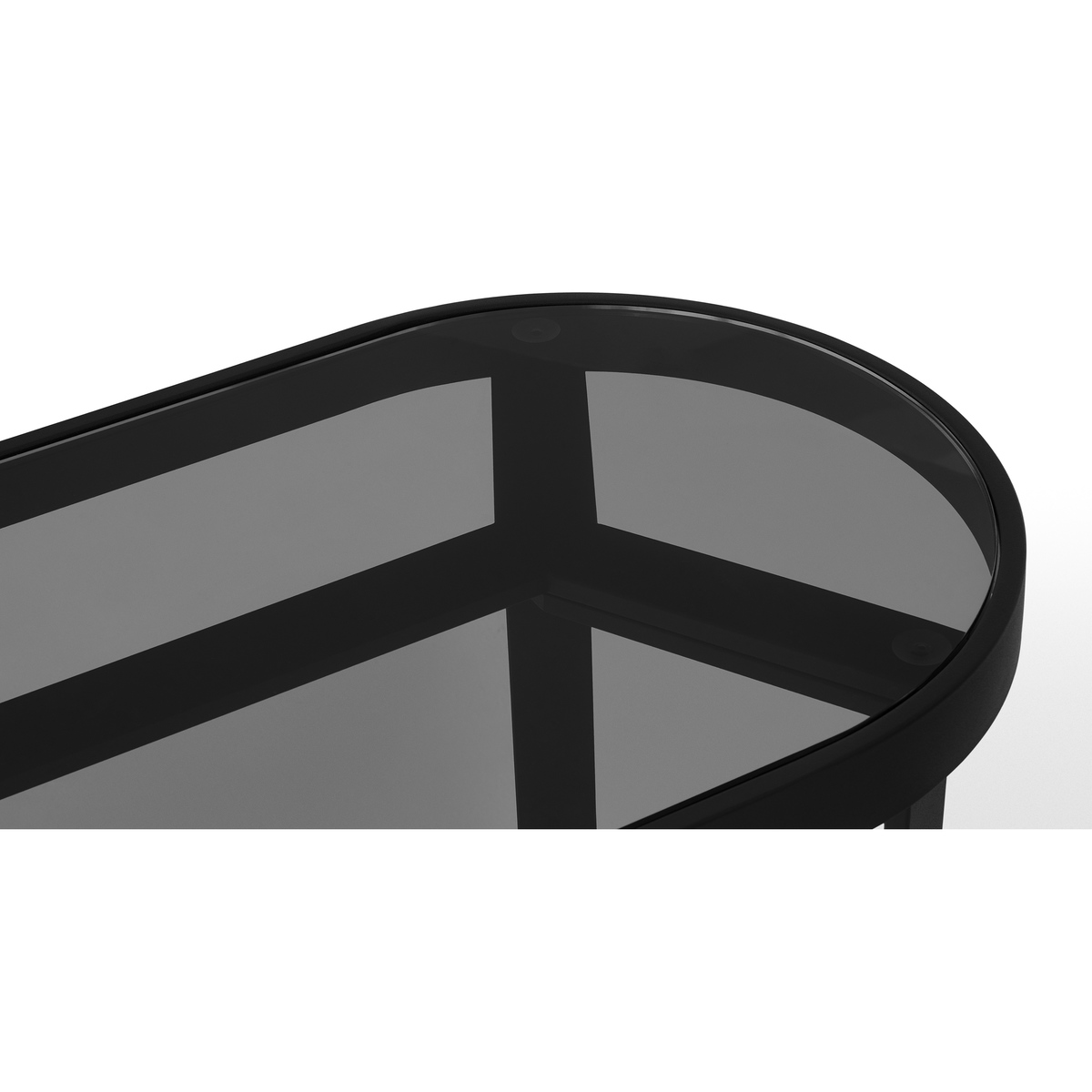 Aula Console Table, Black & Grey Glass – image 5