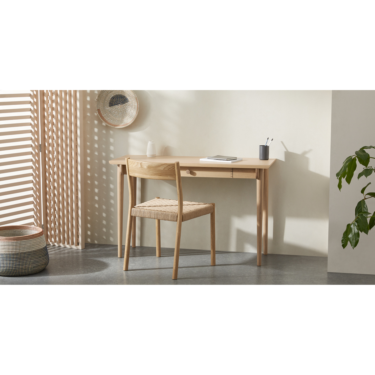 Gideon Console Desk, Oak – image 2
