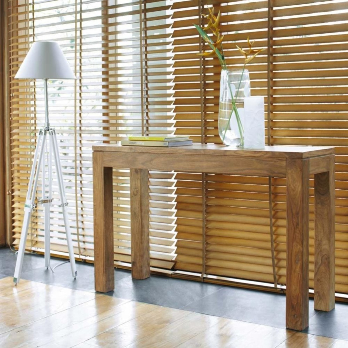 Solid Sheesham Wood Console Table W 120cm Stockholm – image 4