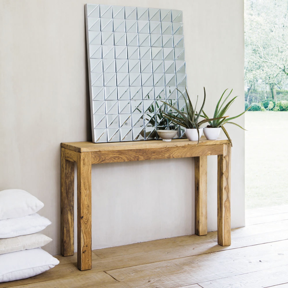 Solid Sheesham Wood Console Table W 120cm Stockholm – image 6
