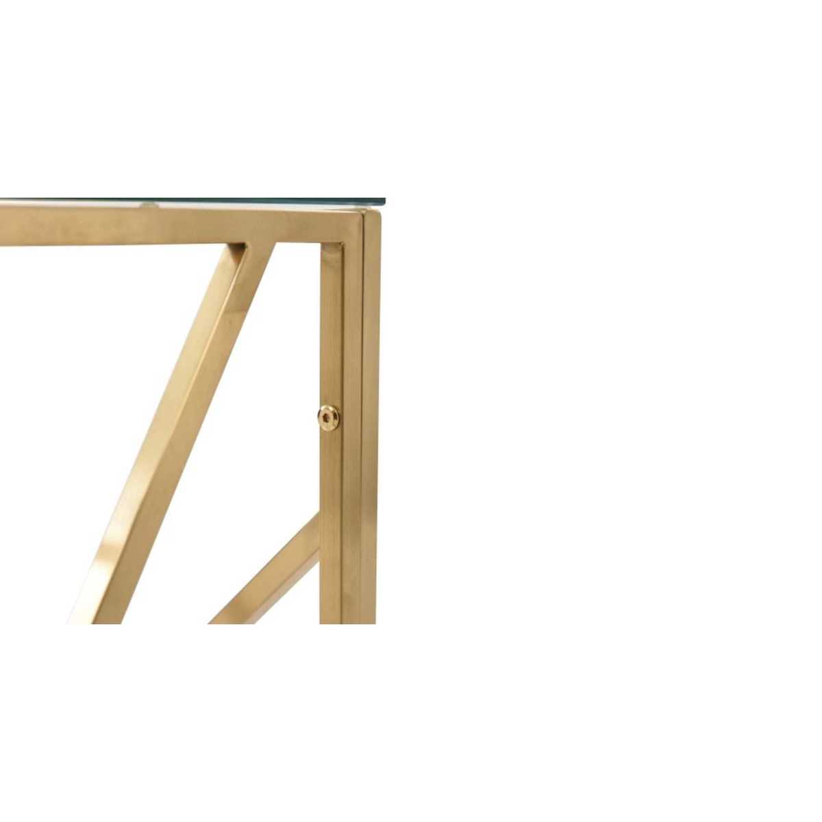 Gold Metal and Glass Console Table Arago – image 5