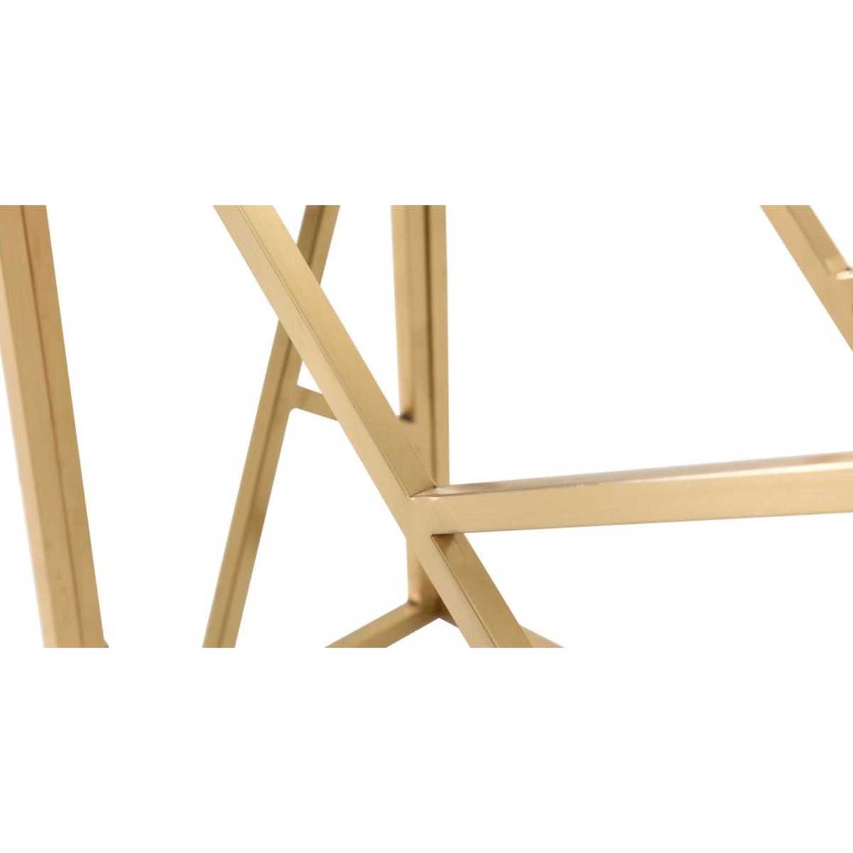 Gold Metal and Glass Console Table Arago – image 6