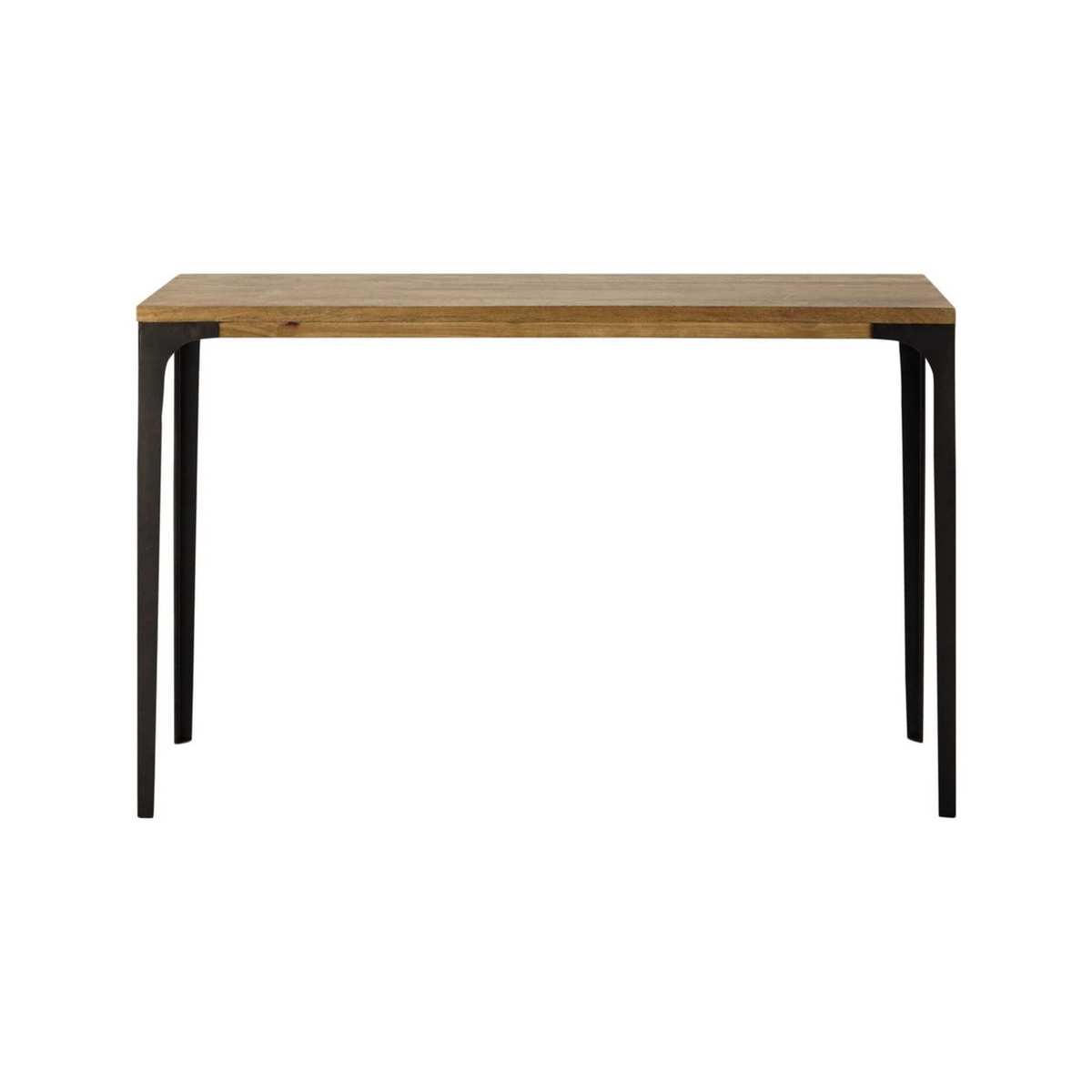 Metal and solid mango wood console table W 120cm Metropolis – image 2