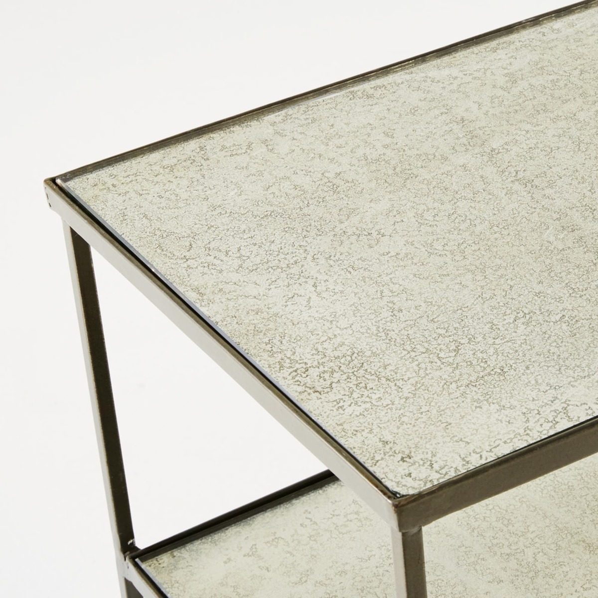 Tempered Glass and Grey Iron Console Table Calixte – image 3
