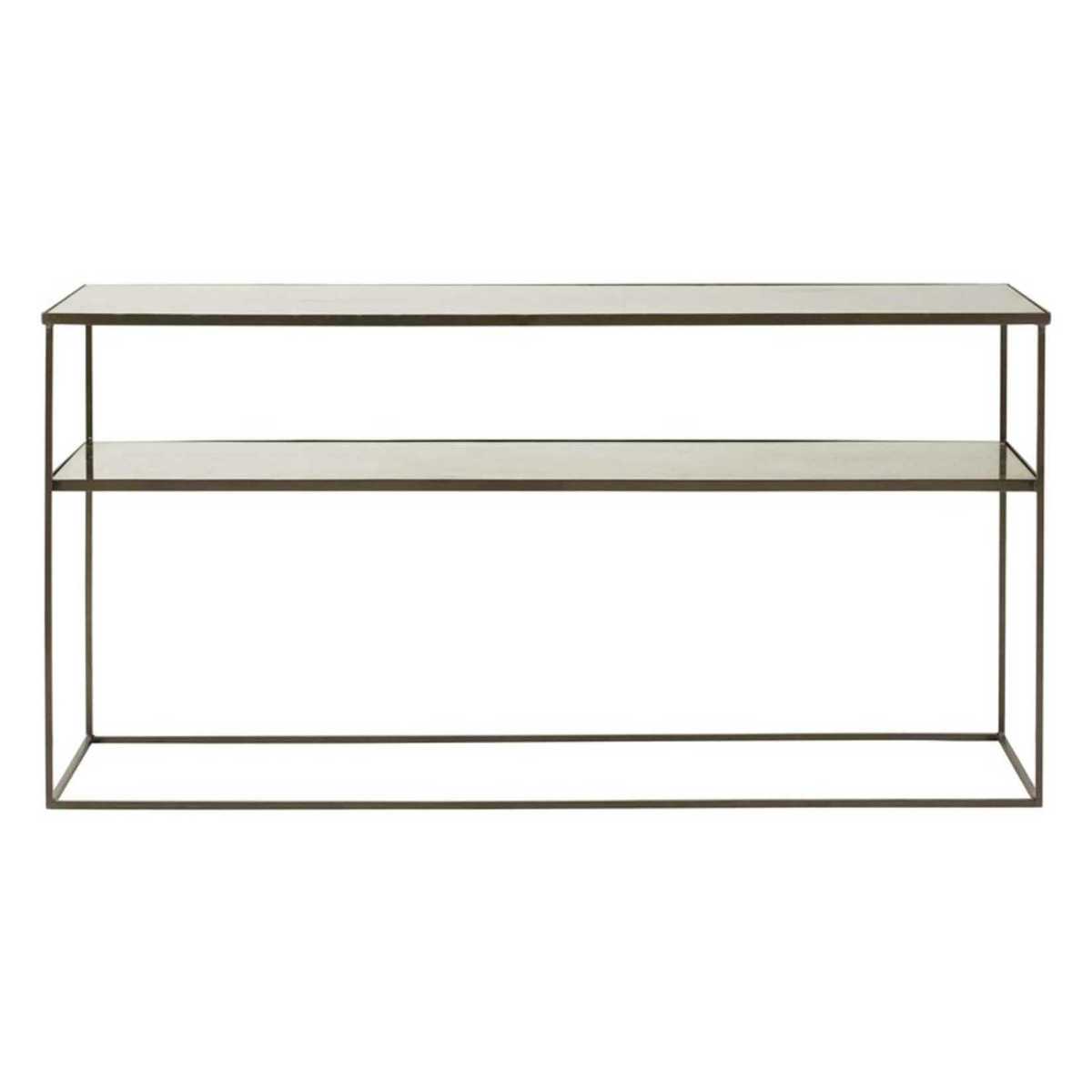 Tempered Glass and Grey Iron Console Table Calixte – image 2