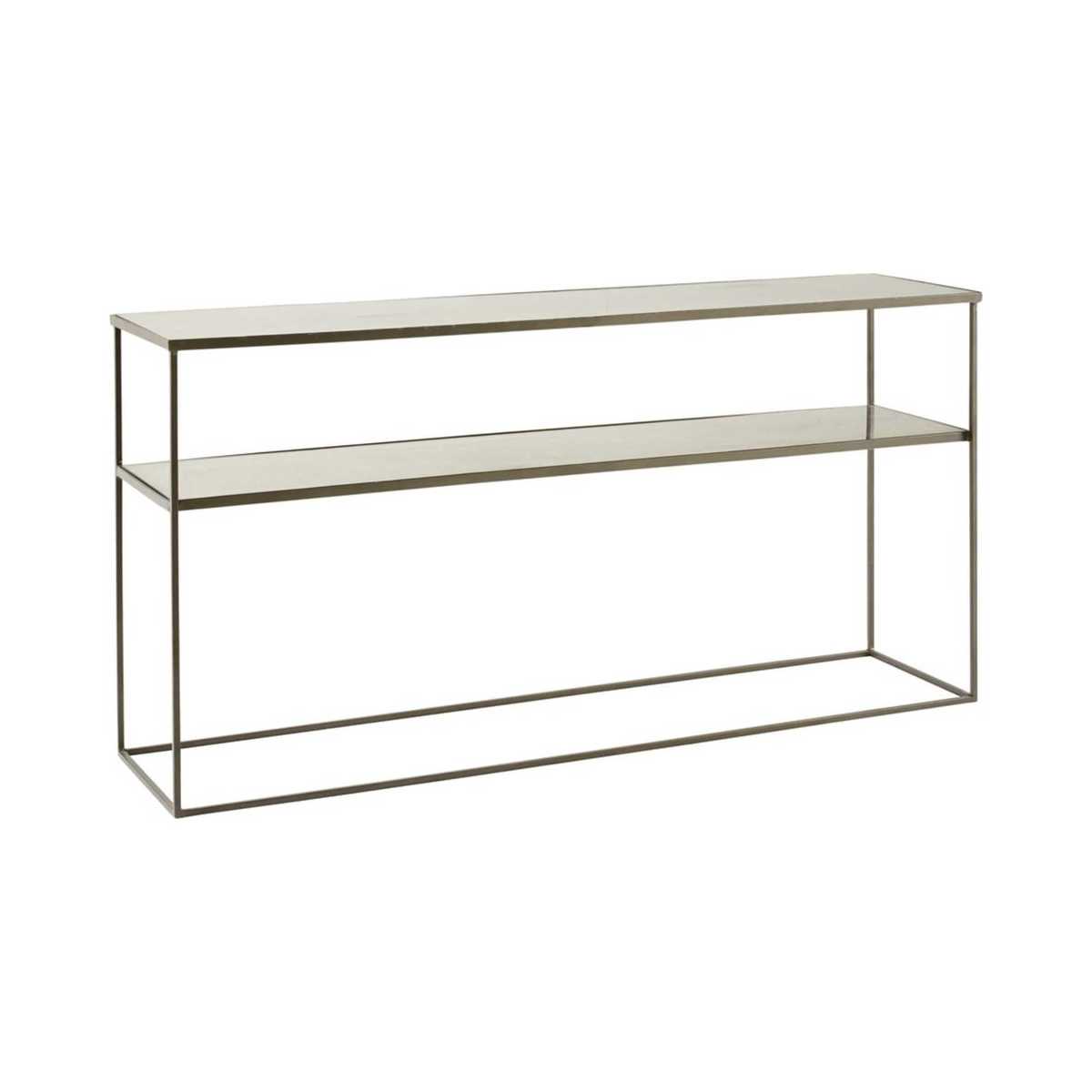 Tempered Glass and Grey Iron Console Table Calixte – image 1