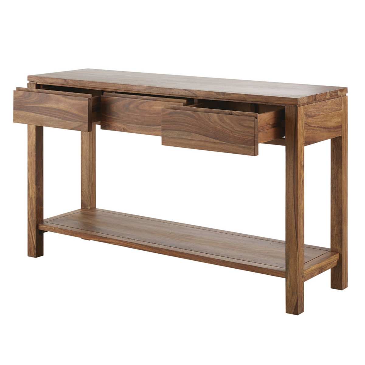 3-Drawer Solid Sheesham Console Table Stockholm – image 2