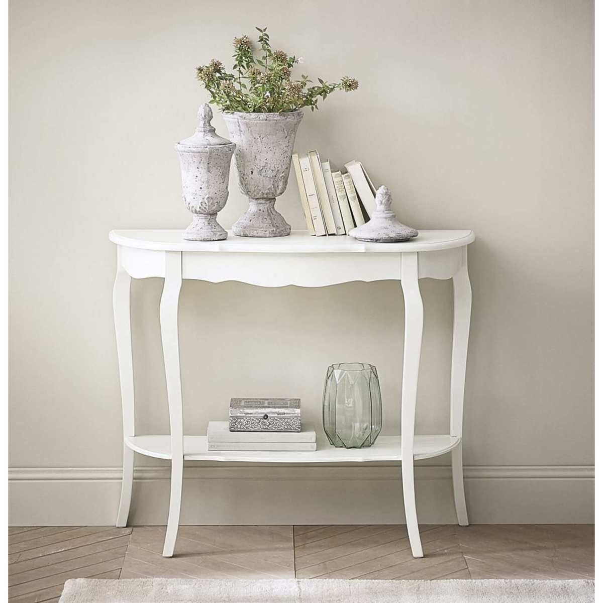 Wooden console table in white W 94cm Séraphine – image 2