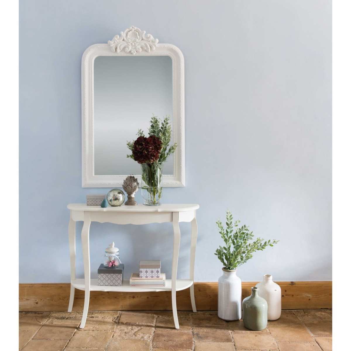 Wooden console table in white W 94cm Séraphine – image 4
