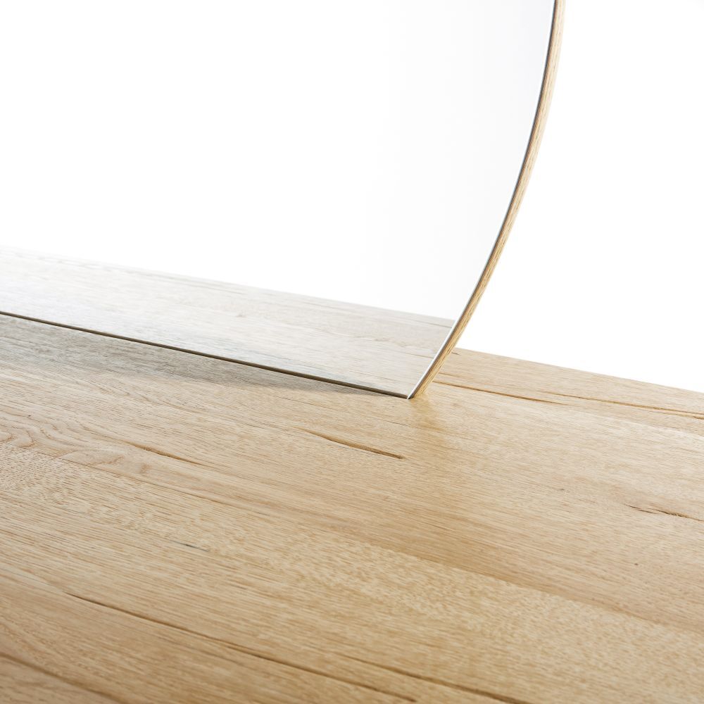Professional quality eco-designed solid oak console table with removable mirror – image 3