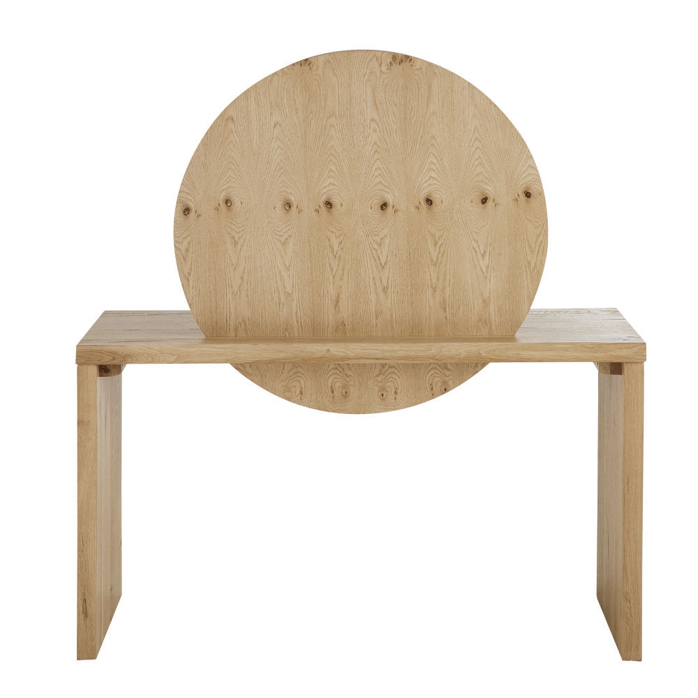 Professional quality eco-designed solid oak console table with removable mirror – image 4