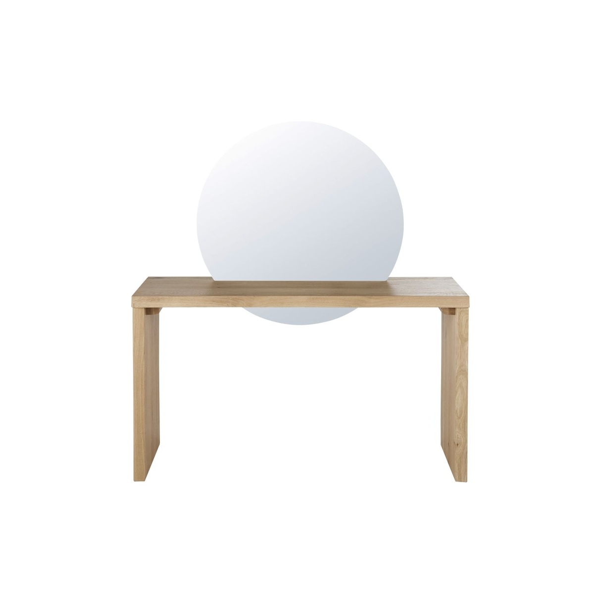 Professional quality eco-designed solid oak console table with removable mirror – image 2