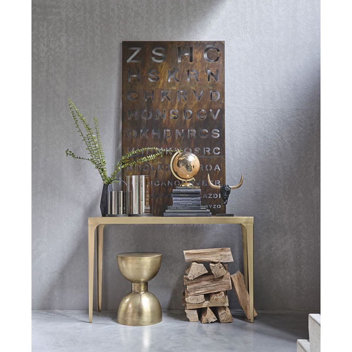 Bronze-Coloured Metal Console Table – image 6