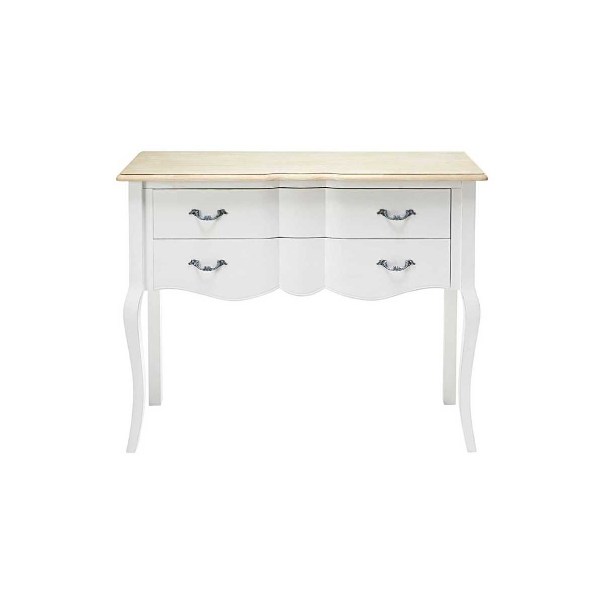 Paulownia and white pine 2-drawer console table Emilie – image 2