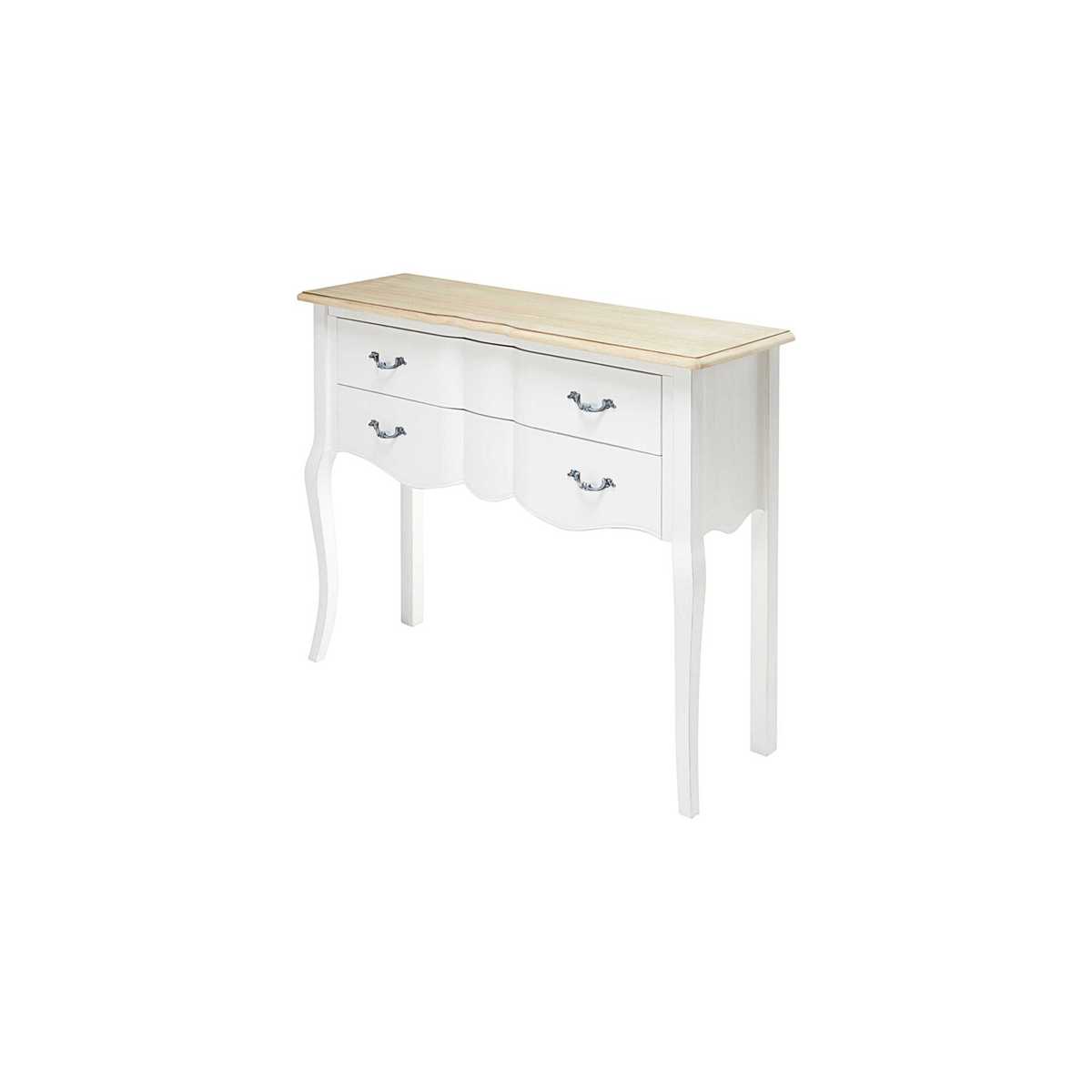 Paulownia and white pine 2-drawer console table Emilie – image 1