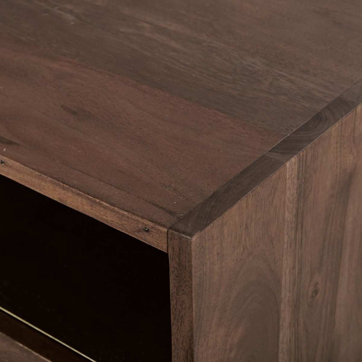 Acacia and Metal 4-Drawer Console Table Sterling – image 10