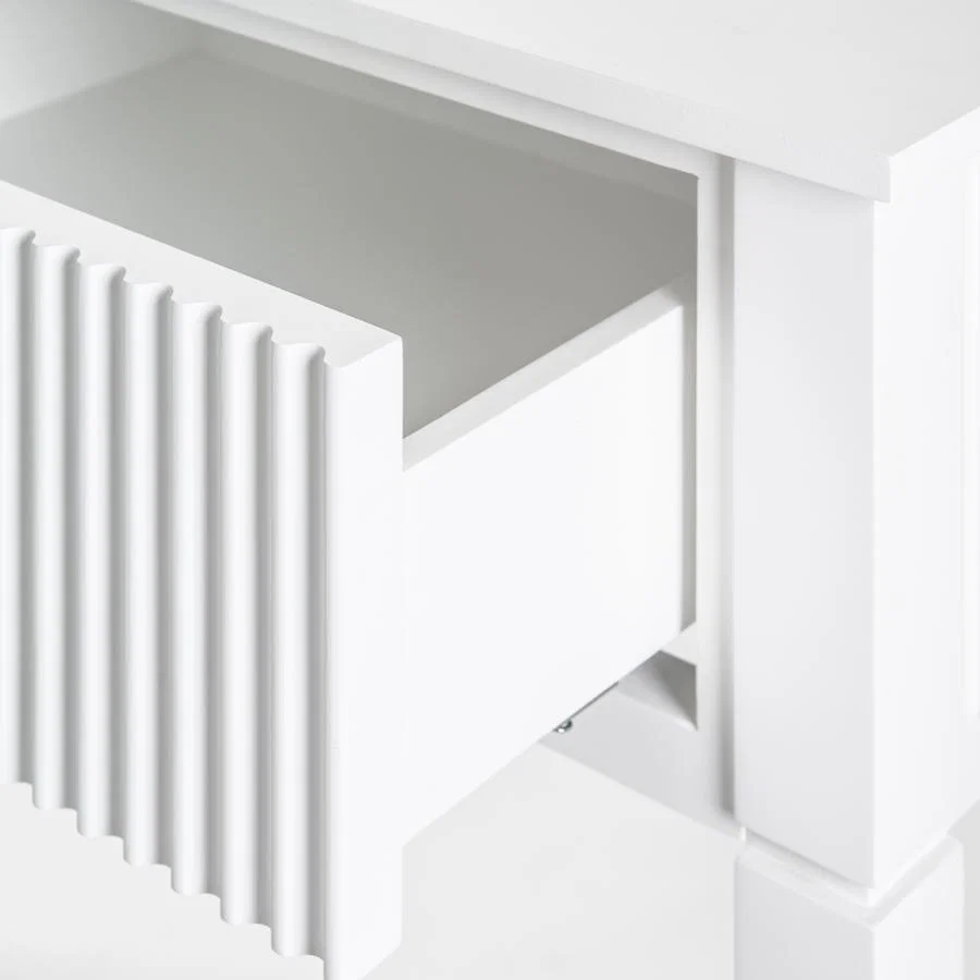 Heidi White Console Table Brass/Silver – image 5