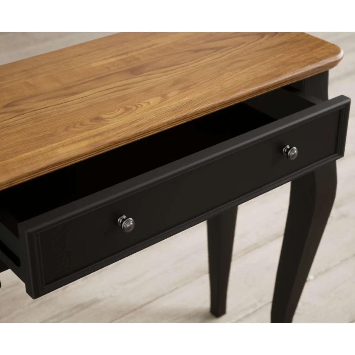 Chateau Noir Oak and Black Painted Console Table – image 7