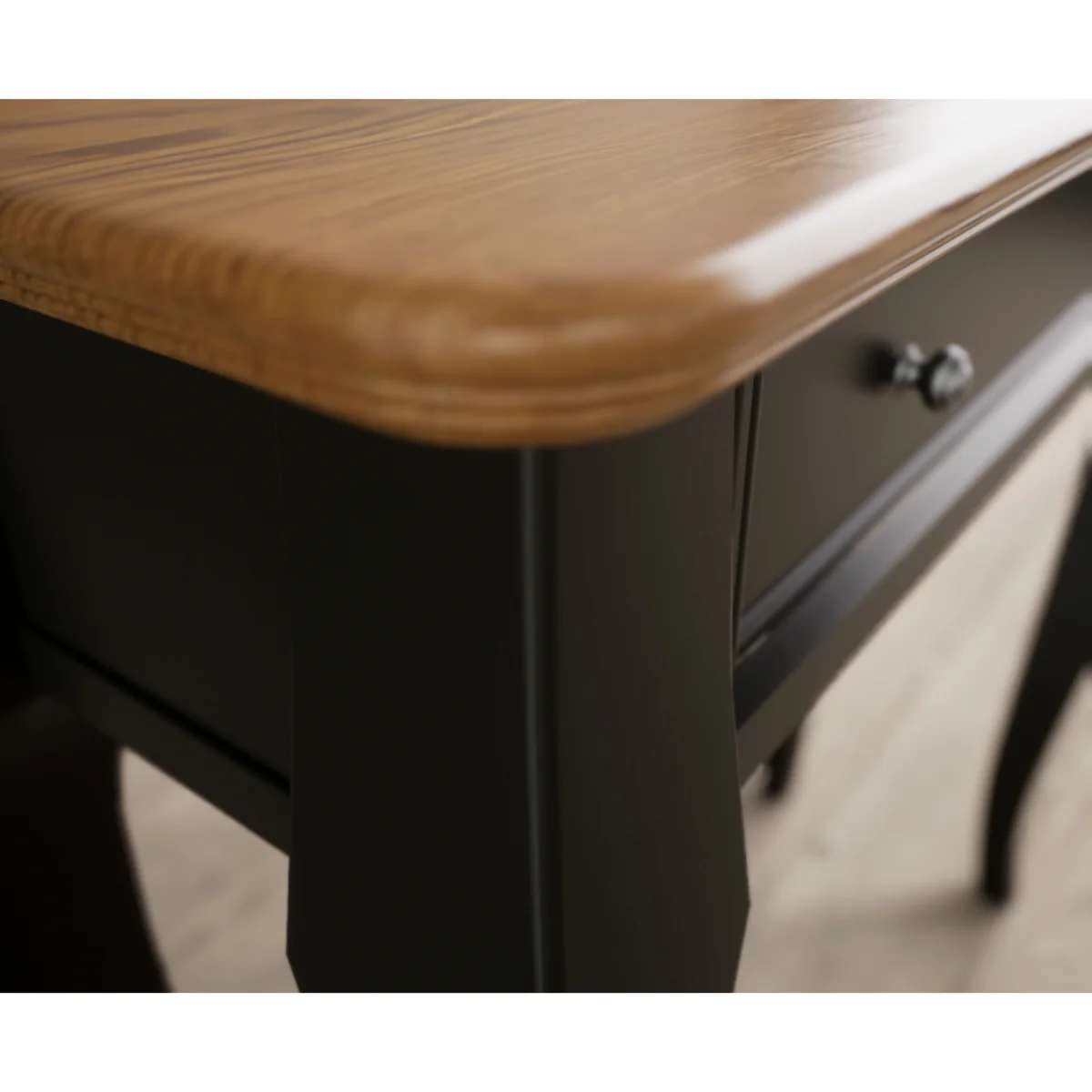 Chateau Noir Oak and Black Painted Console Table – image 8