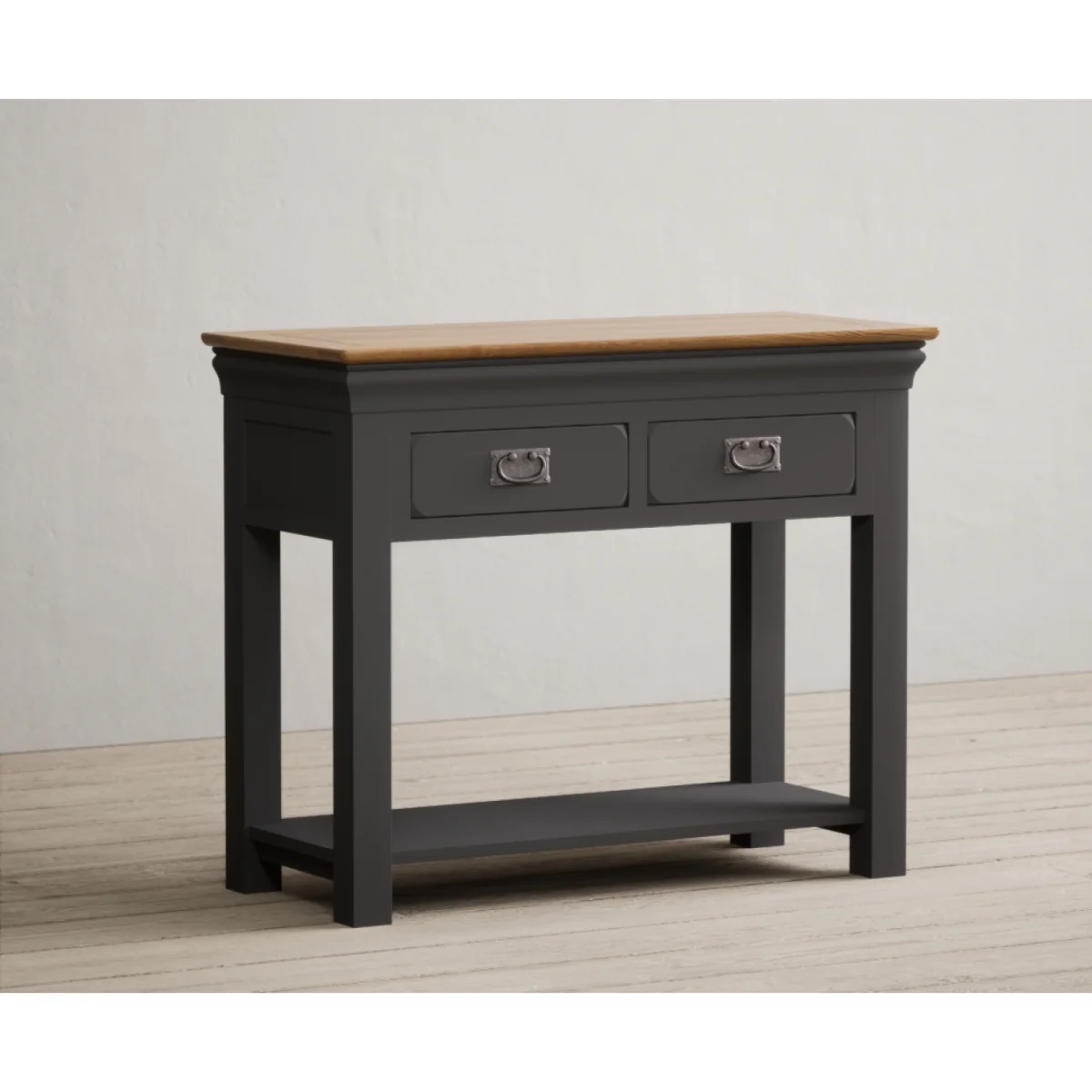 Charwood Oak and Charcoal Painted Console Table – image 3