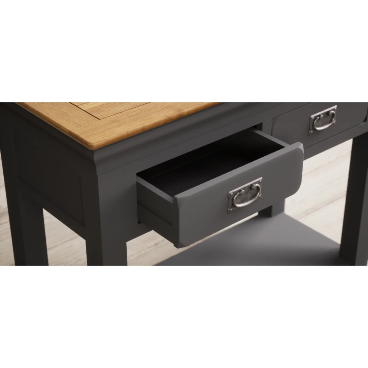 Charwood Oak and Charcoal Painted Console Table – image 9