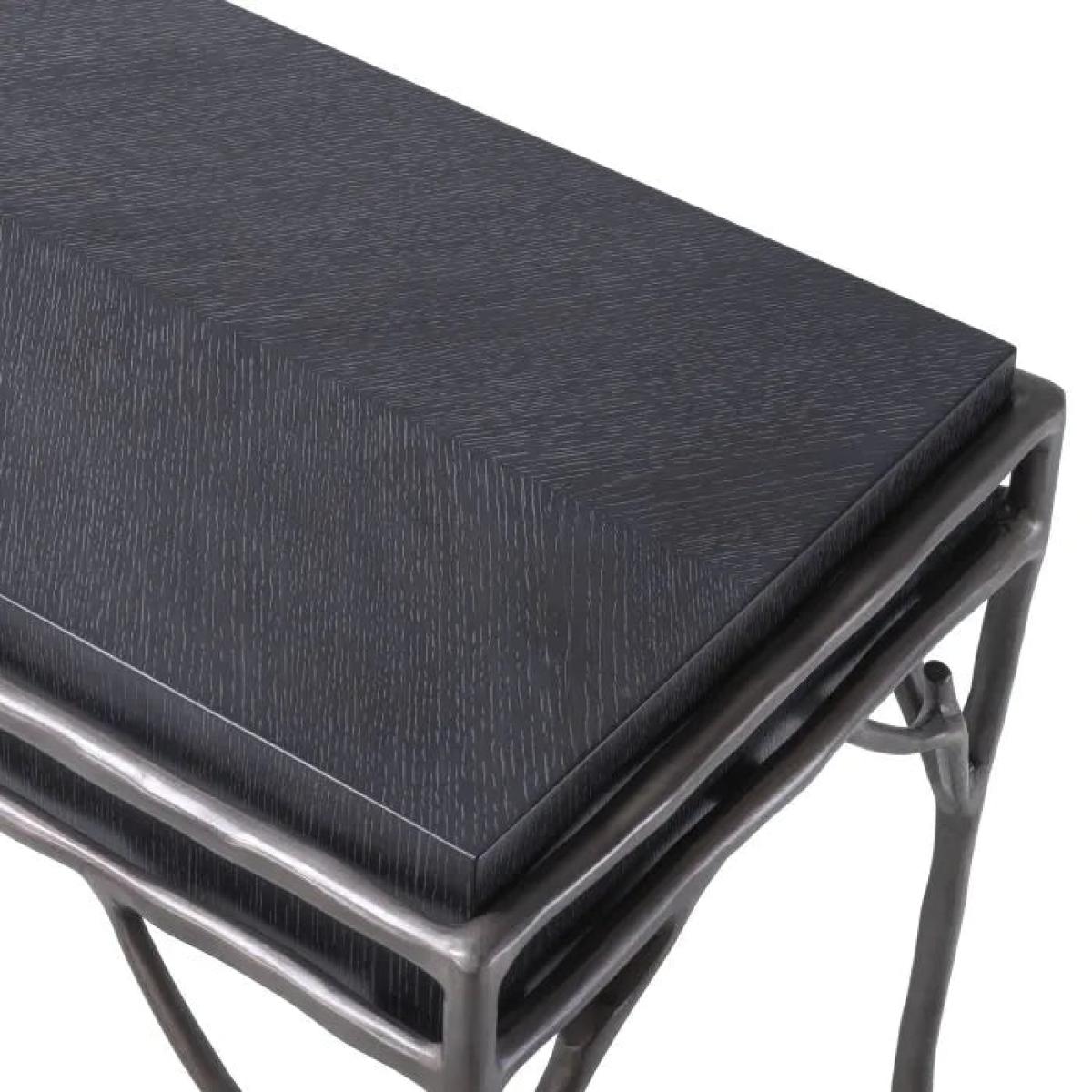 Eichholtz Premier Console Table in Charcoal Grey Oak Veneer – image 2