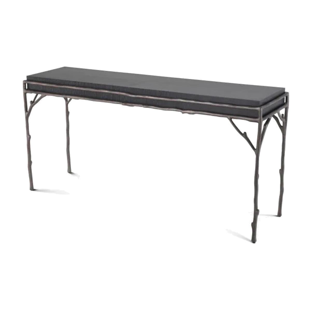 Eichholtz Premier Console Table in Charcoal Grey Oak Veneer – image 1