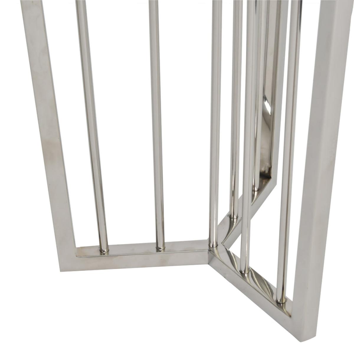 Libra Abington Stainless Steel Frame and Clear Glass Console Table – image 5