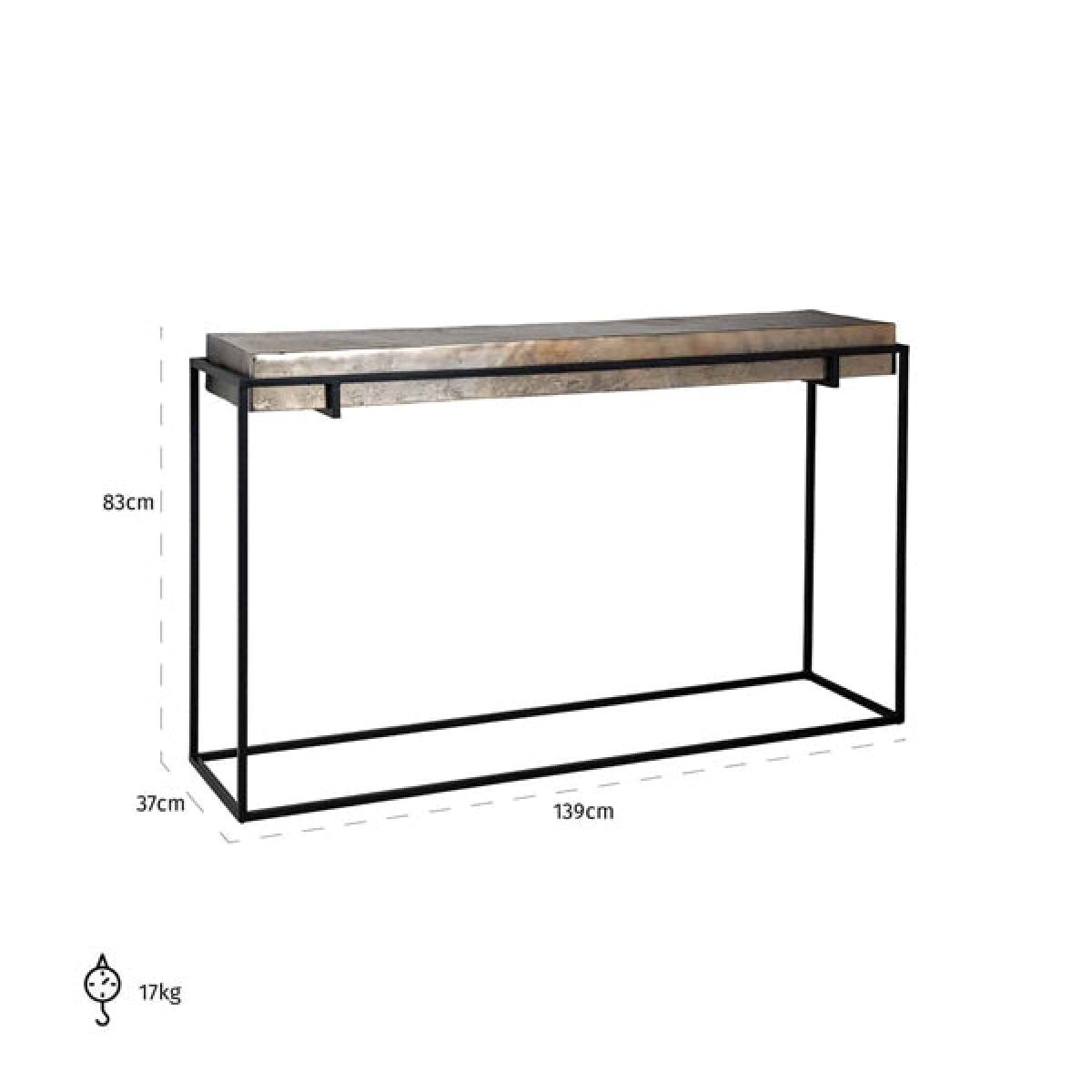 Richmond Calloway Champagne Gold Console Table – image 7