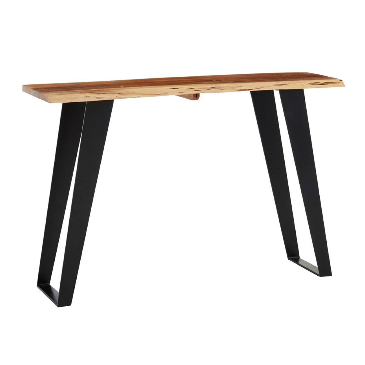 Olivia's Soft Industrial Collection - Sura Acacia Wood & Looped Iron Base Console Table – image 2