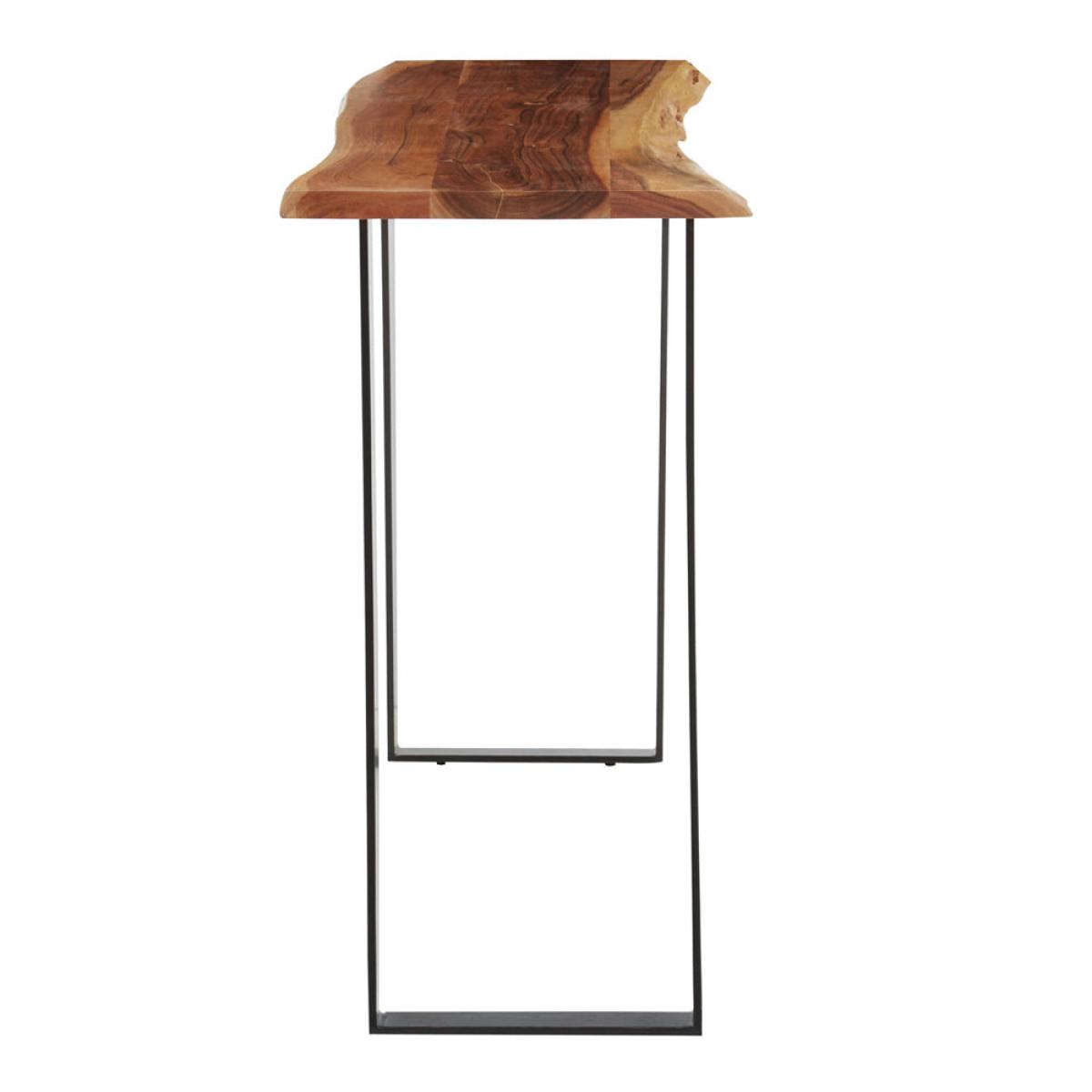 Olivia's Soft Industrial Collection - Sura Acacia Wood & Looped Iron Base Console Table – image 3