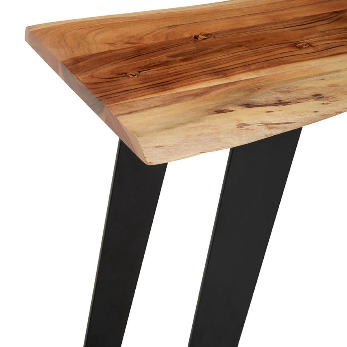 Olivia's Soft Industrial Collection - Sura Acacia Wood & Looped Iron Base Console Table – image 4