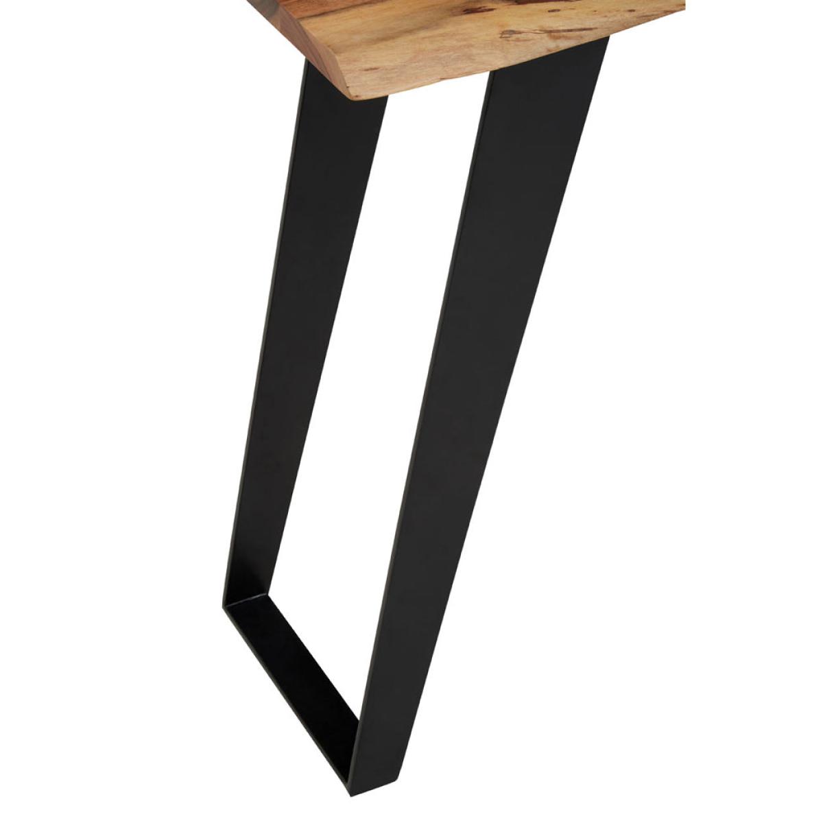 Olivia's Soft Industrial Collection - Sura Acacia Wood & Looped Iron Base Console Table – image 5