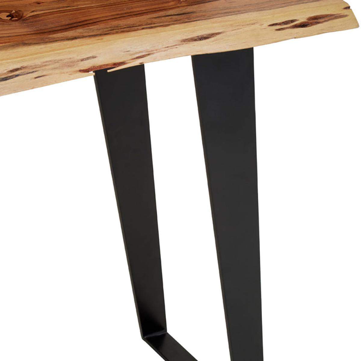 Olivia's Soft Industrial Collection - Sura Acacia Wood & Looped Iron Base Console Table – image 7