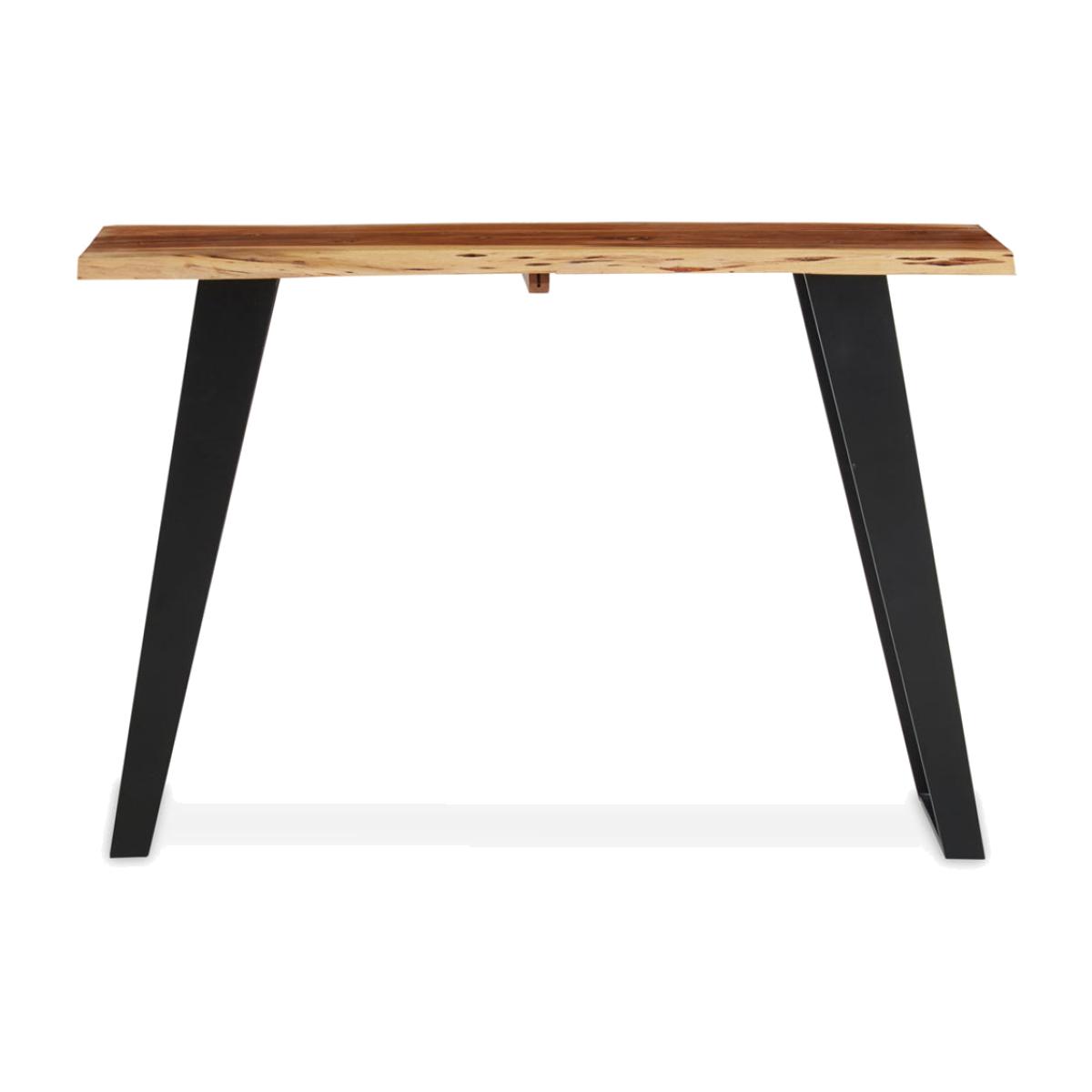 Olivia's Soft Industrial Collection - Sura Acacia Wood & Looped Iron Base Console Table – image 1