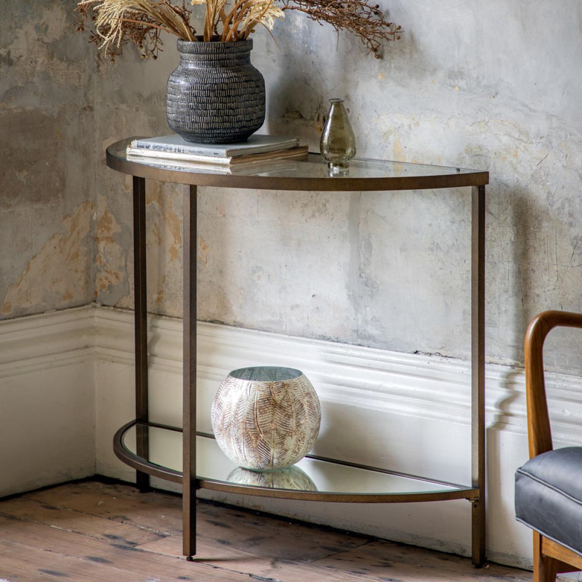 Gallery Interiors Hodson Console Table in Bronze – image 6