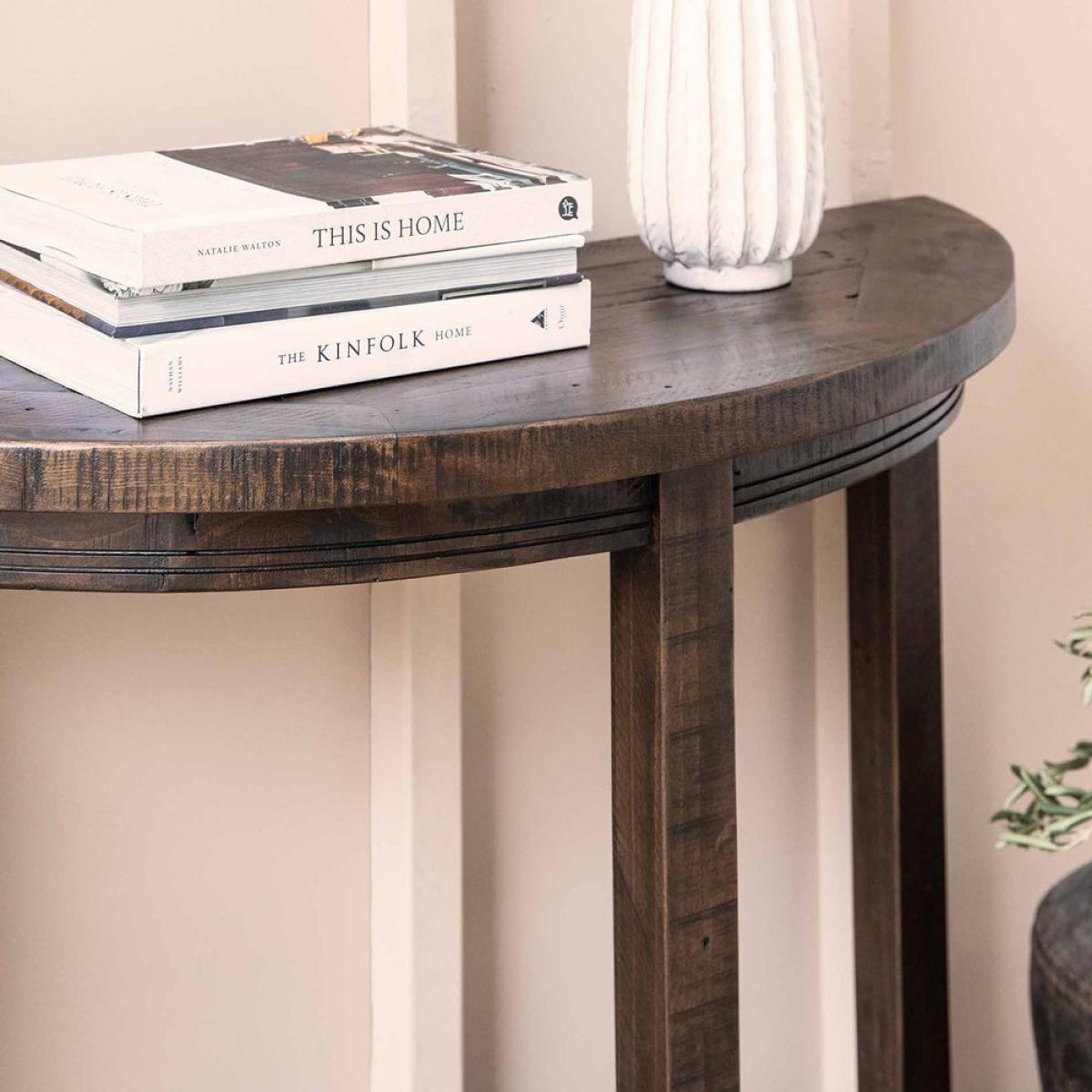 Garden Trading Oxhill Curved Console Table Antique Brown – image 7