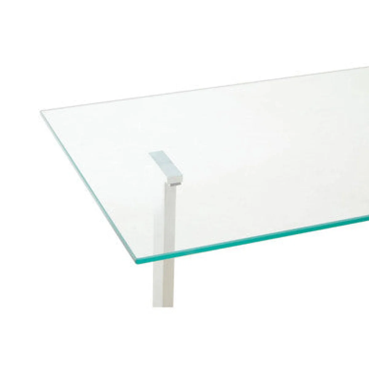 Alvea Clear Glass Console Table with Gold and Silver Finish Frame – image 6