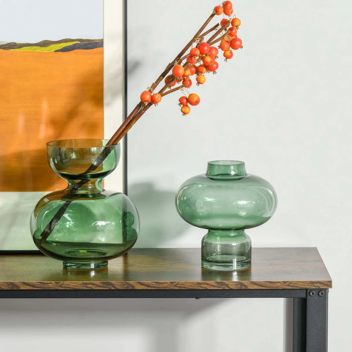Sovi 101cm Metal and Wooden Rustic Brown Industrial Console Table with Lower Mesh Shelf – image 7
