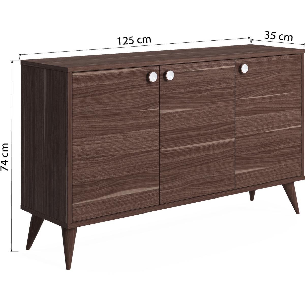 Vega 3 Doors Cabinet Console - Ruumstore - Victoria Walnut – image 6