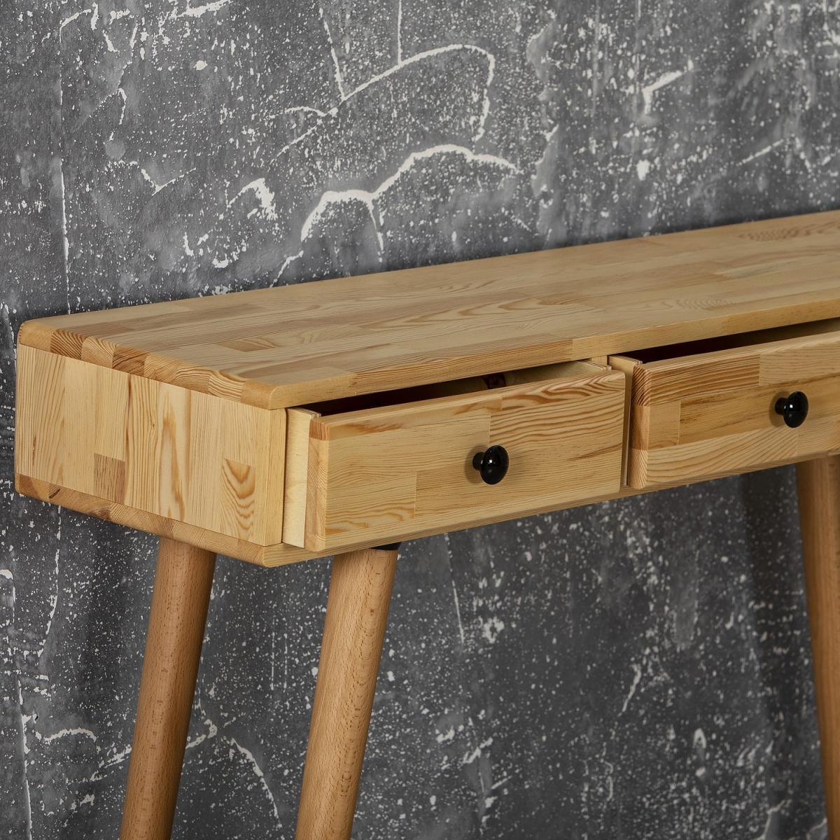 Aurelia Solid Wood Dresser Console Table - Natural – image 7