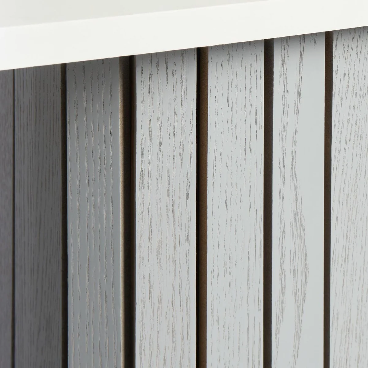 Madison Ribbed Console Table - Grey/White – image 5