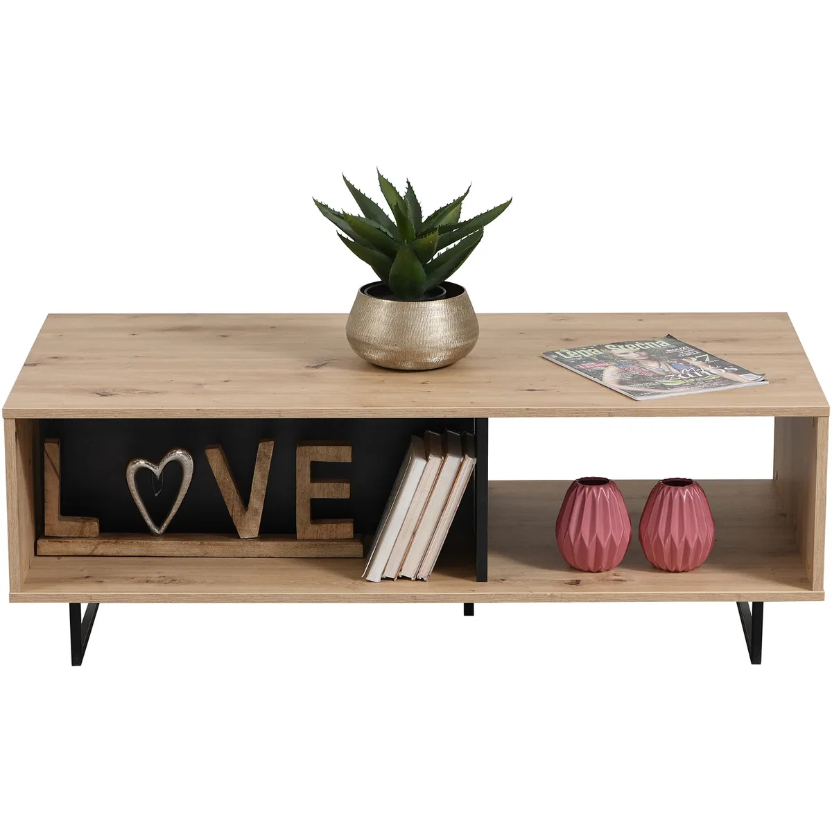 SARDINIA Club table, Artisan Oak/Black - Cashmere – image 6