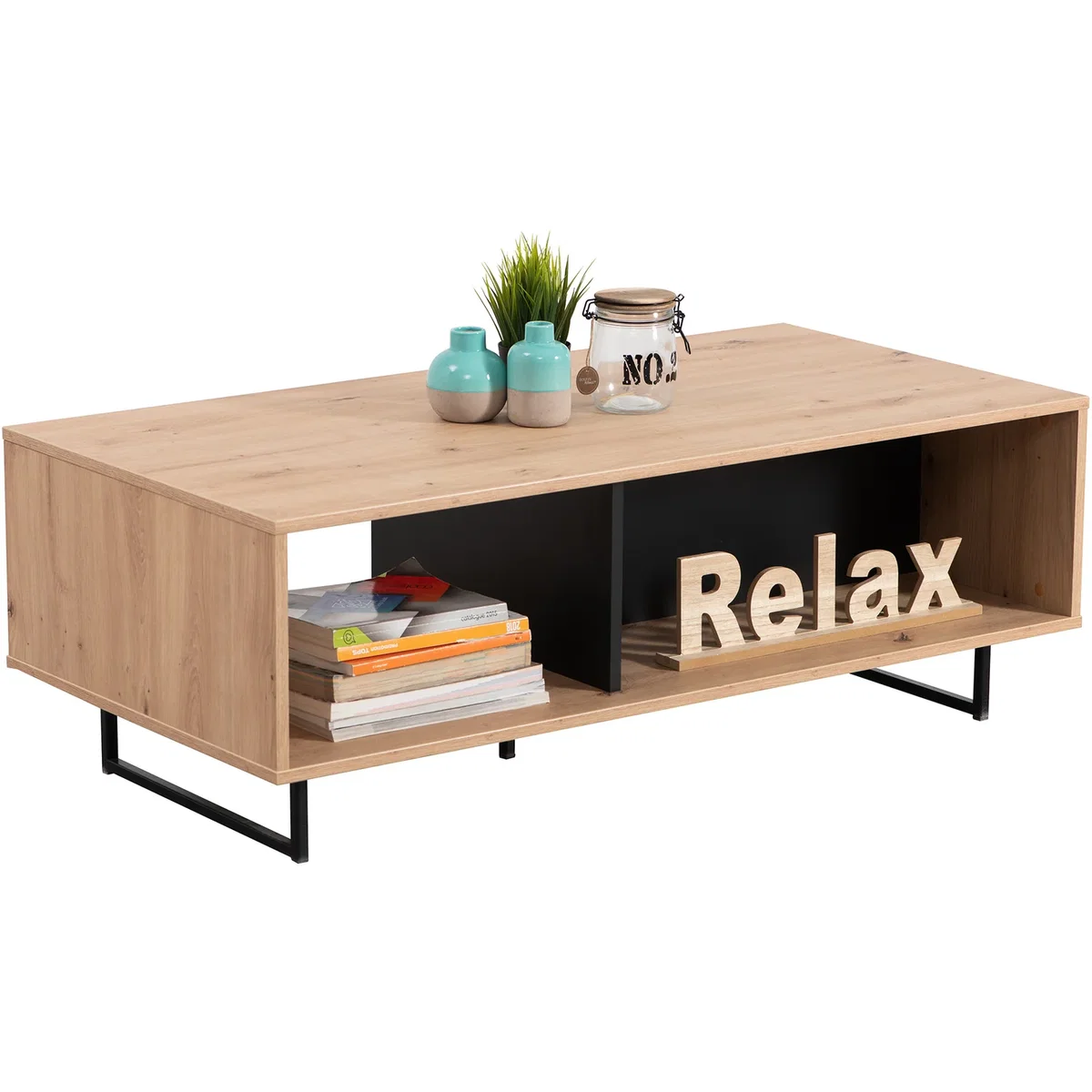SARDINIA Club table, Artisan Oak/Black - Cashmere – image 7