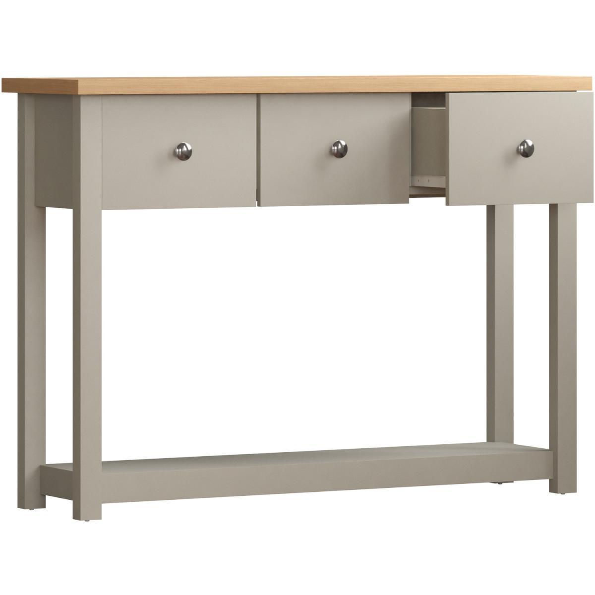 Arlington 3 Drawer Console Table, Grey - Grey – image 5