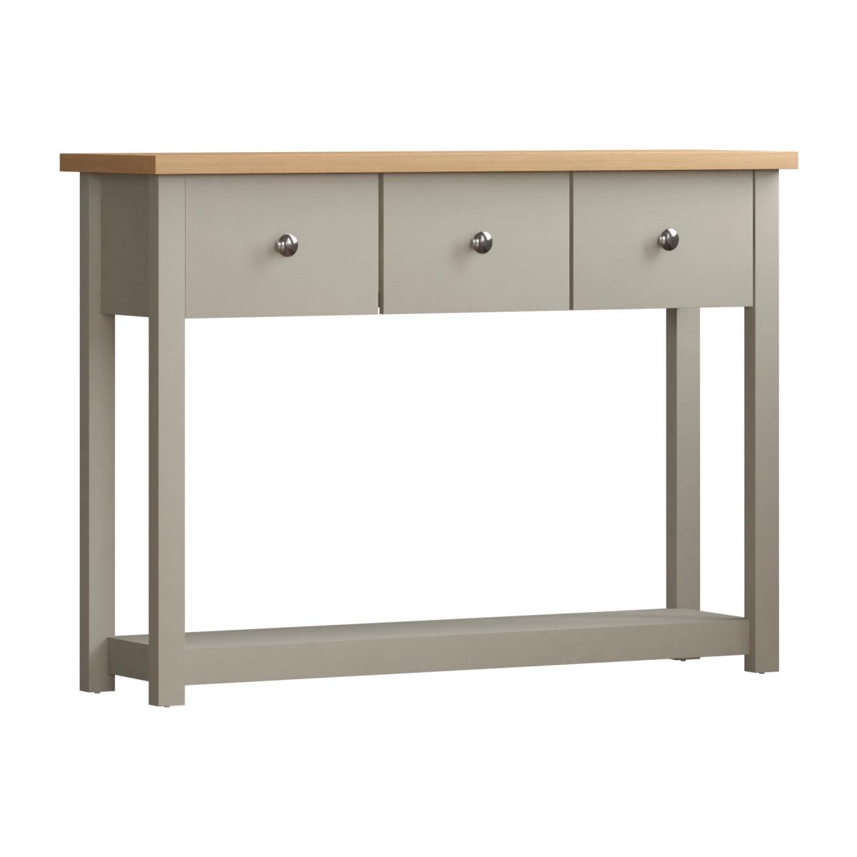Arlington 3 Drawer Console Table, Grey - Grey – image 1